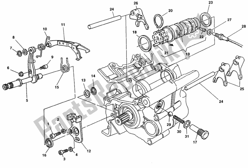 Todas las partes para Mecanismo De Cambio De Marcha de Ducati Supersport 900 SS Final Edition 1998